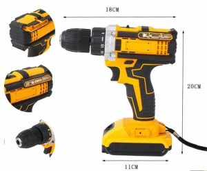 12V 20-volt max wireless nail lithium-ion best cordless power drill wireless machine driver and impact kit set  |  Power Drills