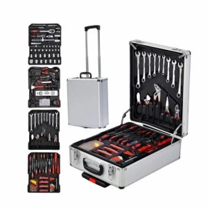 186 PCS Aluminum Frame Case Portable Suitcase Tool Sets Auto Repair Set Chrome Plated Household Tools Case  |  Tool Sets