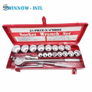 21 pieces socket wrench sets high quality tools set drive standard metric  |  Tool Sets