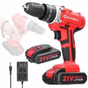 21V 3 IN 1 Multifunctional Electric Impact Cordless Drill  1200mAh Rechargeable Lithium Battery 28N.m Hand Drills Power Tool  |  Power Drills