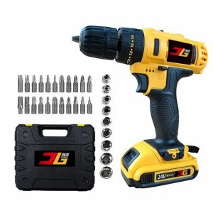 21V Cordless Electric impact drill Set New Driver with Charger & 2 Batteries Power Drill  |  Power Drills