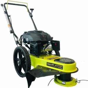 22″ Walk Behind Power String Trimmer Mower 175cc Petrol Powered Lawn Slasher for Long Grass  |  Lawn Mowers