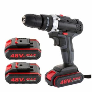 48VF Brush Hand Impact Drill Driver Machine 2500rpm 25nm Electric Power Tool Li-ion Cordless Rechargeable Impact Drill  |  Power Drills