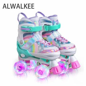 ALWALKEE Rainbow Unicorn Roller skates  Light up Roller Skates for Girls Boys for Kids  |  Other Tools