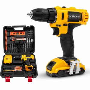 Battery Impact Screwdriver Mini Power Electric Cordless Drills Tools Set Manufacturers Wholesale 12V 21V Variable Speed 10mm  |  Power Drills