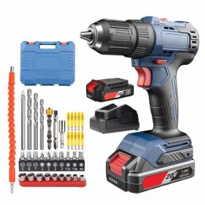 Brushless hand drill lithium drill home combination kit electric cordless screwdriver drill tool set  |  Power Drills