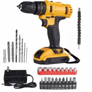 Cordless Drill Machine Lithium Electric Power Drill Battery Impact Drill Brush Motor,brush Motor / Household High Quality 24v  |  Power Drills