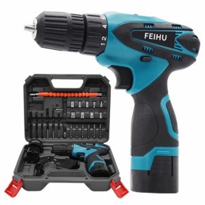 Feihu 21V/12V Cordless Rechargeable Power Hand Drill Speed Cordless Drill Set Power Tools Combo Kits  |  Power Drills