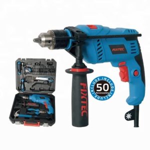 FIXTEC Power Tools Cheap 13mm Hand Drill Machine Toolbox 600W Corded Electric Impact Drill Machine Set Hand Tools  |  Power Drills