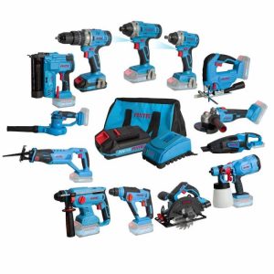 FIXTEC Professional Cordless Tools Combo Kits 20V Electric Impact Hammer Drill Cordless Power Tool Set  |  Tool Sets