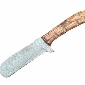 Handmade Damascus Steel Hunting Knife Survival And Outdoor Camping Knife fixed blade Knife With Wood Handle And Leather Sheath  |  Knives