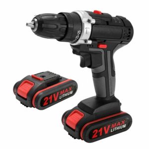 Hot selling New 2 batteries 21V Multifunctional Electric Impact Cordless Drill High-power Lithium Battery Wireless Home DIY  |  Power Drills