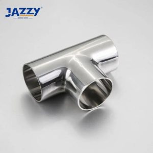 JAZZY  mirror polished stainless steel ASTM A270 SS304/SS316L welding equal tee sanitary pipe fitting  |  Pipe Fittings