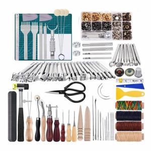 L-012 Leather Working Tool Kit with Instruction Leather Stamping Tools Set DIY Leather Craft  |  Other Tools