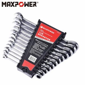 MAXPOWER Hand Tools bicycle repairing tool set 12 Piece combination spanner set in tool box  |  Tool Sets