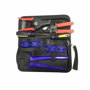 MC 4 Solar PV Hand Tool Set Kit Bag Hardware Tool Crimping Plier Wire Cutting Cable Stripper Spanner Screwdriver for Solar Cable  |  Other Hand Tools